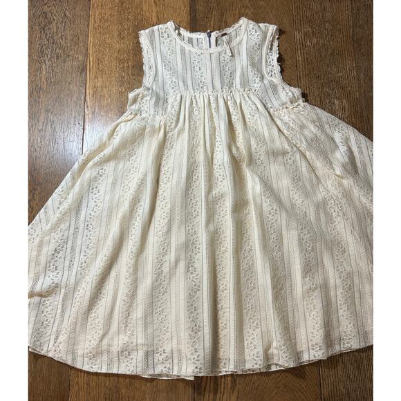 Free People Tu Es La Lace Swing Mini Dress in Ecru Sz XS Boho 70’s - Picture 5 of 9